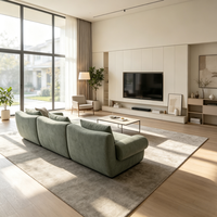 Canapé nuage tendance 3 places, fauteuil moelleux à profil bas pour appartement urbain jeune, décoration moderne et élégante pour la maison