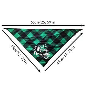 <b>Christmas</b> Full Cotton Double-layer Thick Pet Triangle <b>Scarf</b> Cat and Dog Printed Drool Towel for Pet Accessories - Product Image 5