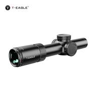 Lunette de visée tactique de sécurité T-EAGLE EOS 1.2-6X24 FFP IR pour la chasse, avec champ de vision large, réticule éclairé, en alliage d'aluminium, étanche