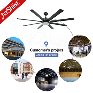 1stshine ventilador de techo 64 pulgadas decorativo 8 aspas de aluminio control inteligente iluminación aluminio LED ventilador de techo - Product Image 5