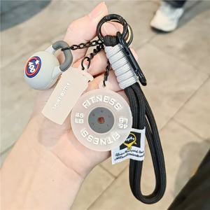 Porte-clés pendentif pour sac à dos femme, décoration de clé de voiture, sangle tressée, mignon, pour amateurs de sport et de mode, cadeau 2026, avec breloque gourde de fitness - Product Image 4