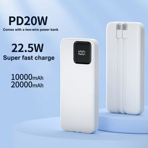 Banco de Energía de Gran Capacidad con Pantalla LED, 10000mah 20000mah, Carga Rápida, con Cable - Product Image 3