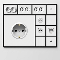 Prise murale modulaire blanche standard UE 16A 250V, prise électrique encastrée pour maison, hôtel, vente en gros, usine, OEM