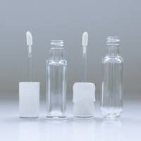 Vente en gros de tubes transparents pour gloss à lèvres de 11 ml, contenants en plastique vides pour gloss à lèvres avec applicateur
