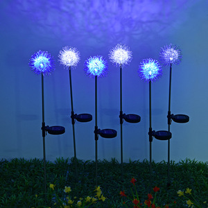 Solar diente de león al aire libre jardín camino impermeable aluminio estaca Navidad decoración suministros vacaciones fiesta flor luces Led - Product Image 2