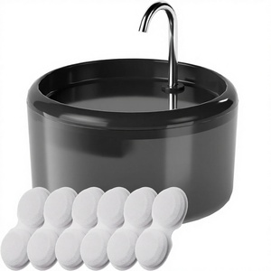 <span class=keywords><strong>Fontaine</strong></span> <span class=keywords><strong>à</strong></span> <span class=keywords><strong>eau</strong></span> pour chat d'intérieur, 9 filtres, 24L, robinet, lumière LED, électrique avec cordon, matériau ABS, 6 filtres <span class=keywords><strong>à</strong></span> charbon, 3 éponges de remplacement - Product Image 1
