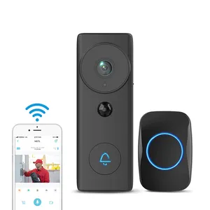 Sistem Buka Bel Pintu Elektrik Interkom Nirkabel Tuya Ding Dong Kamera Bel Pintu dengan Pengenalan Telepon Video Doorbell Cam