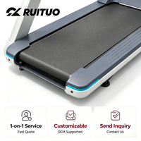 Tapis roulant électrique commercial avec écran LED, inclinaison manuelle, moteur 3-7HP, usage domestique, écologique, pour la musculation