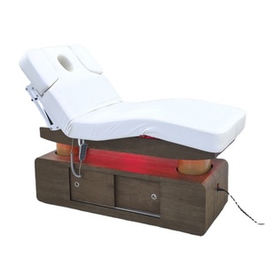 Kisen Luxury 4 Motor Hydraulic Beauty Bed Multifunctional Electric Recliner With Wooden Base Storage Adjustable Armrests - Product Image 1