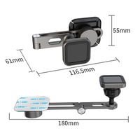 Support de téléphone portable universel pour voiture en alliage d'aluminium magnétique flexible à 360 degrés avec logo personnalisé OEM ODM, hauteur réglable de 3 à 10 pouces