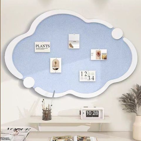 Cloud Felt Photo Background Display Message Board Wall Sticker Cork Board Wall Panel Perforated Photo Living Room Decoration