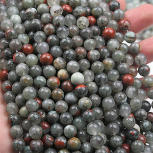 Pietra Naturale Africana di Sangue, Perle Rotonde Sciolte per Guarigione, Modello Jewelrytopia 02477-1 Certificato CNAS - Product Image 2