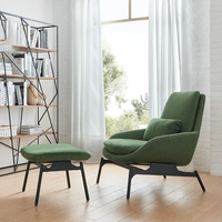 Fauteuil simple moderne, canapé lounge, ensemble de canapés lounge, chaise longue, fauteuil d'appoint en tissu avec ottoman