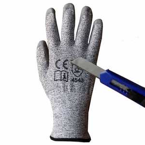 HPPE En388 vetro giardino industria protettiva antitaglio livello 5 PU rivestito costruzione lavoro sicurezza guanti antitaglio - Product Image 3