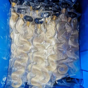 Tissage bresilienne cheveux humain vierg en <span class=keywords><strong>gros</strong></span> miel rubia cutícula alineada pelo mechones <span class=keywords><strong>peruano</strong></span> extensión del cabello 613 humano - Product Image 3