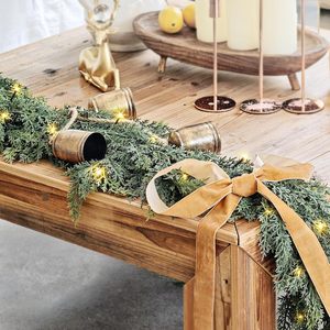 Guirnalda Navideña Realista <span class=keywords><strong>de</strong></span> Cedro Plástico Preiluminada <span class=keywords><strong>de</strong></span> 6 pies para Decoración Interior/<span class=keywords><strong>Exterior</strong></span> <span class=keywords><strong>de</strong></span> Puertas, Chimeneas y Barandillas - Product Image 4