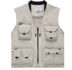 Gilet utilitaire de pêche à poches multiples pour hommes, LOGO personnalisé de haute qualité, gilet en maille pour <span class=keywords><strong>photographe</strong></span> en plein air - Product Image 5