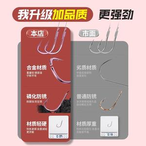 จูฉี หวัง อัพเกรด สายลีดเดอร์สำเร็จรูป รุ่นอิซู ดับเบิ้ลฮุค เบอร์ 3 ผลิตจากเหล็กกล้าคาร์บอนสูง สำหรับตกปลาคาร์พในทะเลสาบและอ่างเก็บน้ำ - Product Image 3