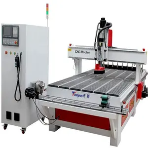 4 Axis ATC linear type 8 tools CNC Router furniture processing machine for sale