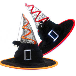 Accesorios de fiesta de Halloween Decoración <span class=keywords><strong>Sombrero</strong></span> de bruja de terciopelo <span class=keywords><strong>canario</strong></span> Accesorios de Halloween <span class=keywords><strong>Sombrero</strong></span> de mago - Product Image 1