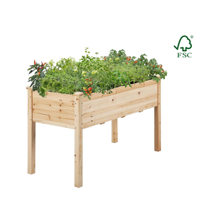 Boîtes de <span class=keywords><strong>jardin</strong></span> surélevées en <span class=keywords><strong>bois</strong></span> <span class=keywords><strong>pour</strong></span> le jardinage en plein air, 89x48.5 cm - Product Image 1