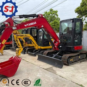 Mini-excavatrice Yanmar ViO55 d'occasion |   Excavatrice sur chenilles à queue zéro de 5,5 tonnes |   Mini-pelleuse compacte d'origine japonaise à vendre - Product Image 1
