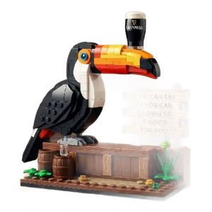 Blocs de construction ABS de style transfrontalier, 40 pièces, modèle de perroquet assemblé, ornement créatif pour bouteille de vin, jouet éducatif pour enfants - Product Image 5