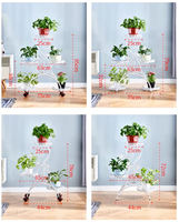 YQ JENMW Salon sol au plafond balcon étagère de rangement à plusieurs étages Placement de plantes d'intérieur support de fleurs