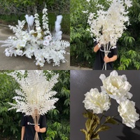 Bunga pernikahan putih bunga bunga Natal buatan Gypsophila anggrek Phalaenopsis Tulip Calla Lily bunga Natal