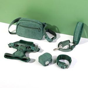 Nuevo Conjunto de Collar y Correa para Perro 2023, Collar Personalizado para Mascotas, Arnés para Gatos, Correa Transpirable Ajustable para Paseos al Aire Libre - Product Image 1