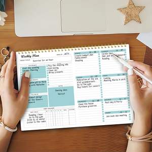 Bloc-notes de planification hebdomadaire personnalisé en papier pour l'école, l'éducation, les objectifs hebdomadaires, la liste de tâches, le suivi des habitudes - Product Image 6