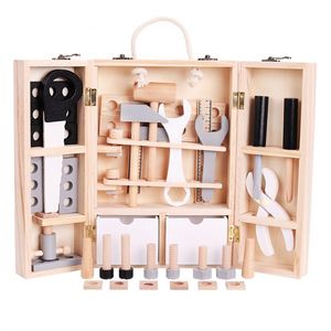 Stem Pretend Assemble Construction <b>Wooden</b> Play <b>Tools</b> <b>Box</b> Kits Kids <b>Tool</b> Set Toys for Boys - Product Image 1