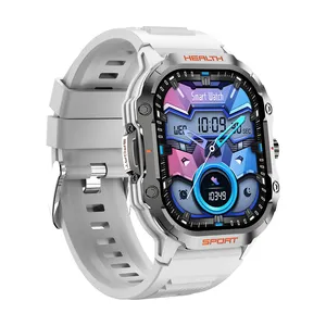 HK24 Amoled 2,01 Zoll Outdoor-Sport Smartwatch echte Herzfrequenz intelligente Erkennung BT Anruf AI Sprach assistent Männer Smartwatch