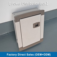 Boîte de distribution d'alimentation 6 voies 230/400V IP40 étanche en PVC avec coque métallique pour usage extérieur/intérieur, montage mural, certifiée CE