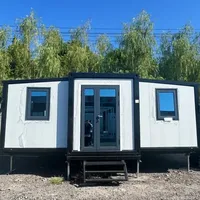 Petite maison de luxe 20 pieds Maison d'agrandissement pliante 1-4 chambres à coucher Maison mobile extensible pouvant vivre seule ou être louée comme hôtel