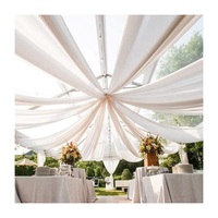 Tissu de fond de scène en mousseline personnalisé pour plafond en arche, idéal pour la location d'événements, mariages et banquets en hôtel