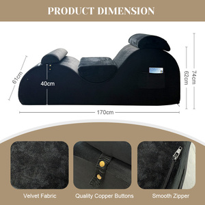 OEM tùy chỉnh mật độ cao bọt Yoga <span class=keywords><strong>Chaise</strong></span> phòng chờ với túi bên ghế Yoga tuyệt vời cho phòng khách kéo dài, thư giãn - Product Image 2