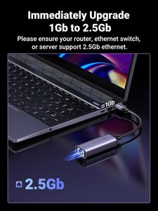 Adattatore Ethernet USB 3.0 Esterno UGREEN 2.5Gb RJ45 Dongle di Rete LAN per Laptop Compatibile con Windows e Mac OS - Product Image 4