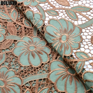 Supoo 2023 top-end tessuto da ricamo solubile in acqua cavo africano <span class=keywords><strong>pizzo</strong></span> Chiffon tessuto di <span class=keywords><strong>pizzo</strong></span> Guipure Top modelli di abiti da sposa - Product Image 4