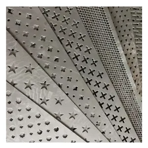 Star Shape Corrugated Metal Corten Steel Stainless Steel 2Mm Hexagon Hole 0.5Mm 0.6Mm Perforated Sheet Mesh For Radiator Covers