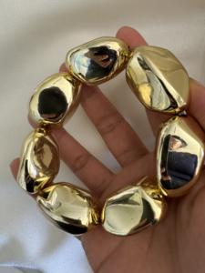 <span class=keywords><strong>Bracelet</strong></span> fantaisie pour femme, design exagéré, vente en gros à prix avantageux, <span class=keywords><strong>bracelet</strong></span> punk irrégulier et épais en CCB plaqué or 18 carats - Product Image 3