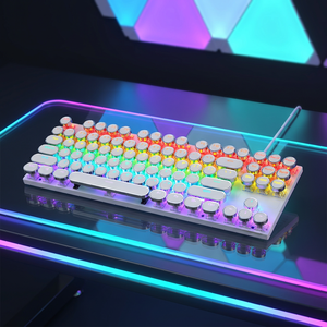 Clavier mécanique filaire <span class=keywords><strong>USB</strong></span> RGB rétroéclairé 87 touches style punk pour le gaming et le bureau - Options de commutateurs bleus/rouges/marron - Product Image 3