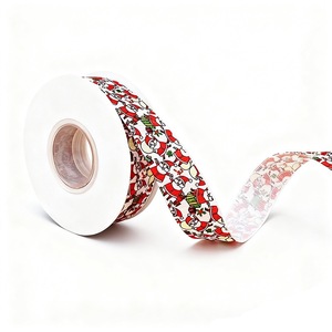 Snowy Winter Themed <b>Ribbon</b> Custom Design For Christmas Craft DIY Projects - Product Image 2