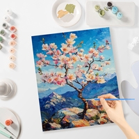 CHENISTORY - Peinture par numéros pour adultes - Kits de peinture acrylique sur toile par numéros - Kit de démarrage pour la décoration de la maison - Cadeau