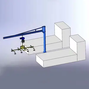 Laminat tahta elektrikli sac depo slab elektrik paneli vakum vinç kaldırma ekipmanları