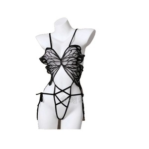 Lencería Sexy, Body Rojo con Diseño de Mariposa, Disfraz para Mujer, Ropa para Juegos de Rol - Product Image 4