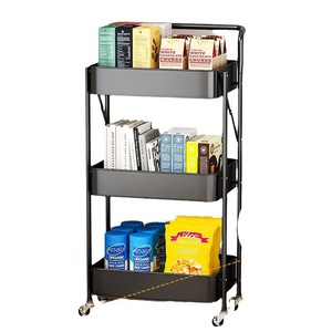 Multi Layer Storage <b>Rack</b> Carbon Steel Portable <b>Kitchen</b> Bathroom Bedroom Use - Product Image 5