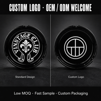 Cendrier rond noir avec motif de lotus sacré, cendrier imprimé style bohème pour café, accessoire de fumeur, décoration