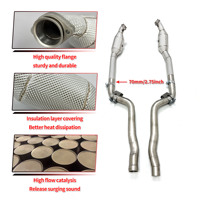 Collecteur d'échappement haute performance en acier inoxydable avec isolation pour Mercedes Benz E63 S AMG W212 5.5T 4WD
