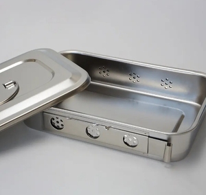 صندوق معدات طبية من الفولاذ المقاوم للصدأ صندوق أدوات جراحية وعاء مبستر - Product Image 4